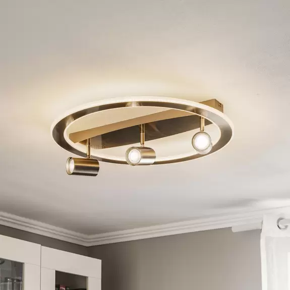 Lampenwelt Lindby Berisha LED-Deckenlampe, 4-flammig, nickel Zeitlich begrenztes Angebot