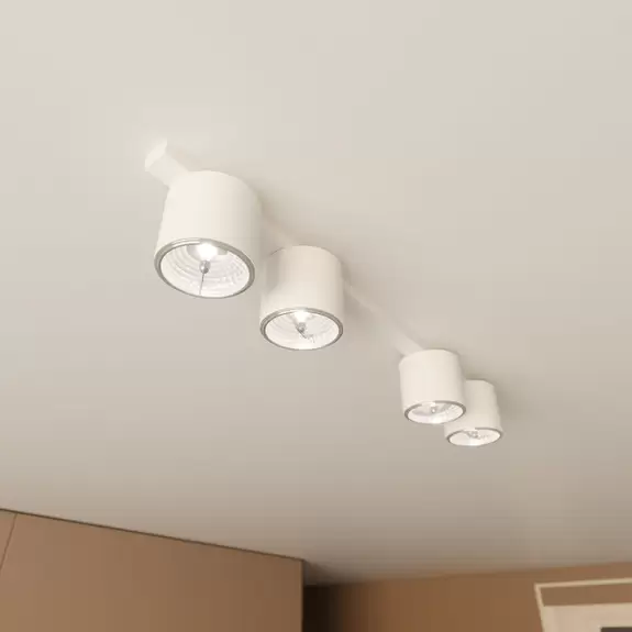 Lampenwelt Deckenleuchte Nano, weiß, 4-flammig, Metall Große Rabatte