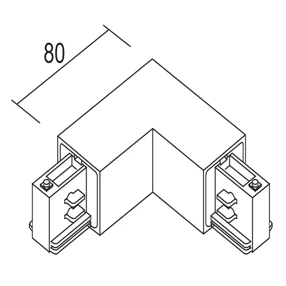 Lampenwelt Ivela 90°-Ecke Erde Außen für LKM quadro, weiß Sonderangebot der Fabrik