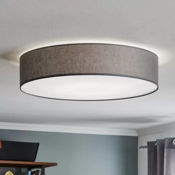 Lampenwelt Deckenleuchte Rondo, grau Ø 60cm Black Friday