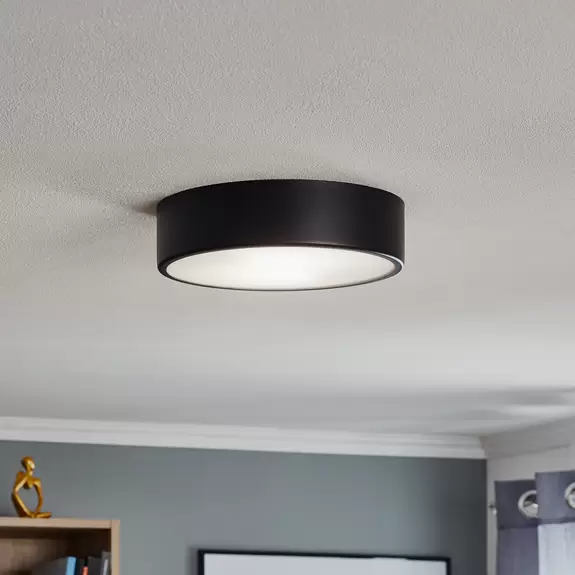 Lampenwelt Deckenleuchte Cleo 300, Sensor, Ø 30cm schwarz Jubiläumsangebot