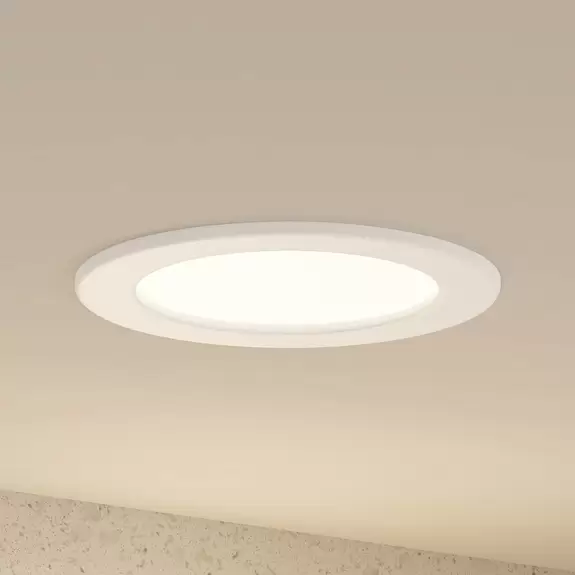 Lampenwelt Prios LED-Einbaulampe Cadance, weiß, 17 cm, dimmbar Neuheiten