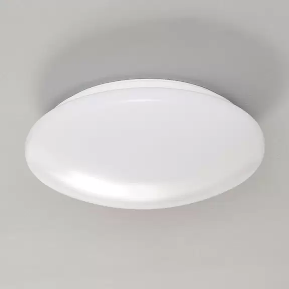 Lampenwelt LED-Deckenlampe Pollux, Ø 27 cm, Kunststoff, Bewegungsmelder Vierteljährliche Förderung
