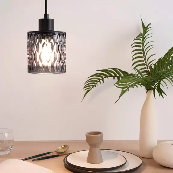 Lampenwelt Pauleen Gleaming Magic Hängellampe mit Rauchglas 50% Rabatt mit kostenlosem Versand
