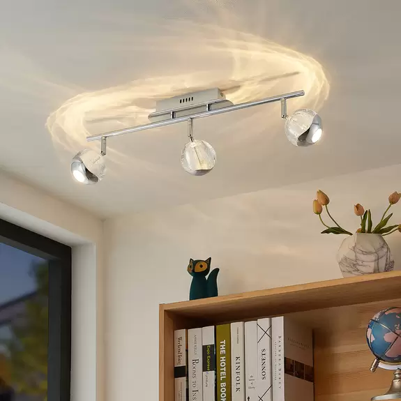 Lampenwelt Lucande Kilio LED-Deckenstrahler, 3-flammig, chrom Im Verkauf
