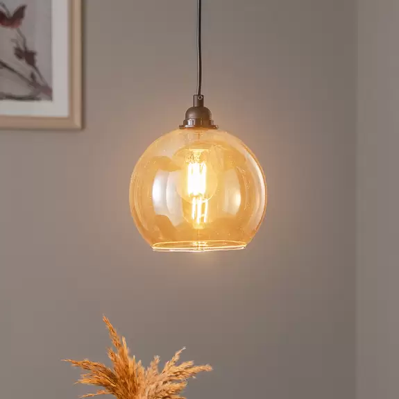 Lampenwelt Hängeleuchte Gold 020 1-flammig Glas Ø20cm Online Shopping