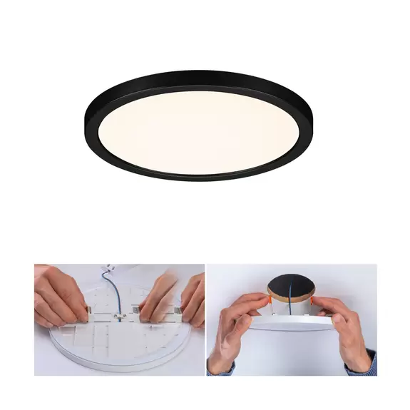Lampenwelt Paulmann Areo LED-Panel rund schwarz 3000K Ø17,5cm Black Friday