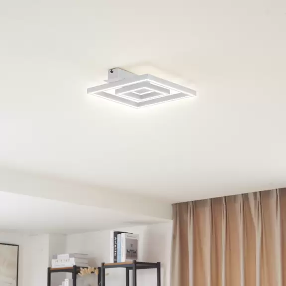Lampenwelt Lindby LED-Deckenleuchte Madamo, weiß, 30 cm, 3000K Heißer Verkauf
