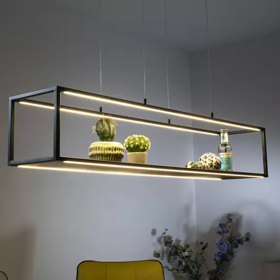Lampenwelt Paul Neuhaus Contura LED-Pendelleuchte in Schwarz Top Angebot