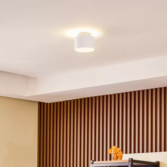 Lampenwelt Lindby LED-Strahler Nivoria, 11 x 8,8 cm, sandweiß, Alu Exklusive Angebote