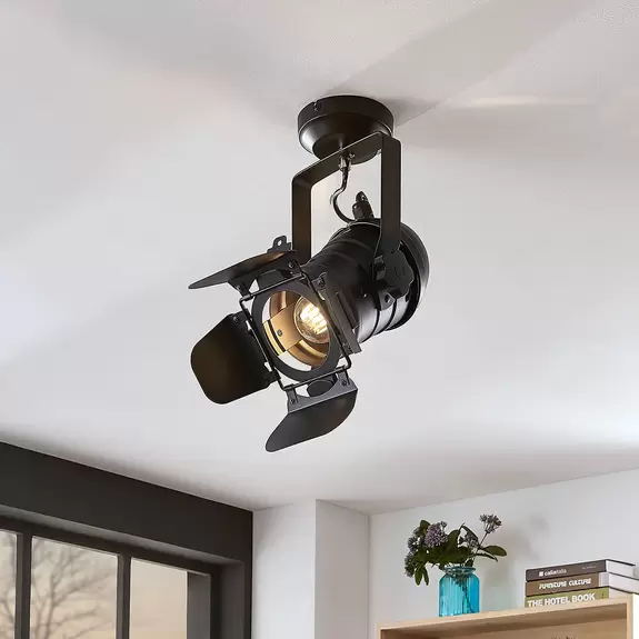 Lampenwelt Deckenspot Tilen 1-flammig mit Scheinwerfer-Design Saisonale Angebote