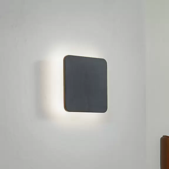 Lampenwelt Lucande LED-Wandleuchte Elrik, schwarz, 22 cm hoch, Metall Begrenzte Freigabe