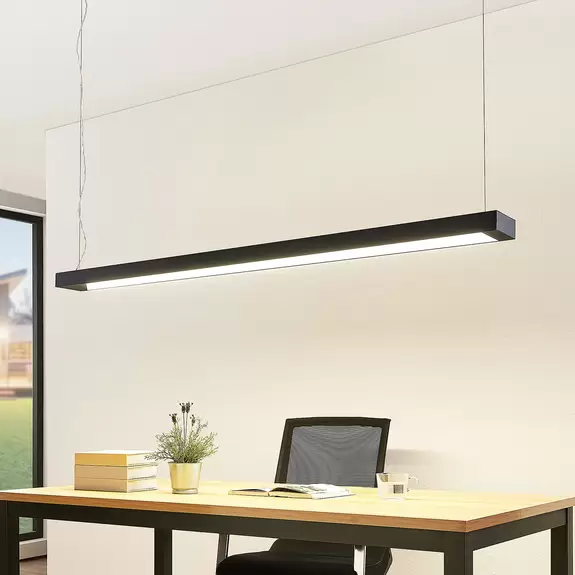 Lampenwelt Arcchio Cuna LED-Pendellampe, schwarz, eckig 162cm Vierteljährliche Förderung