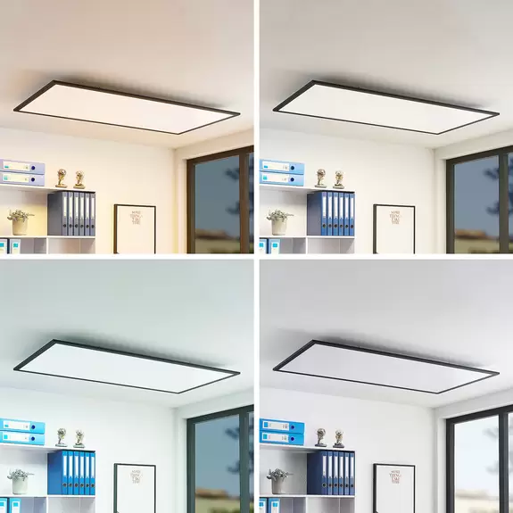 Lampenwelt Lindby Nelios LED-Deckenleuchte, CCT 120 x 60 cm Fabrikladen