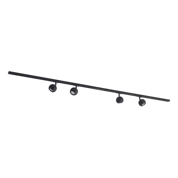 Lampenwelt Lindby 1-Phasen-Schienensystem Linaro GU10 schwarz 4 x 10W Outlet