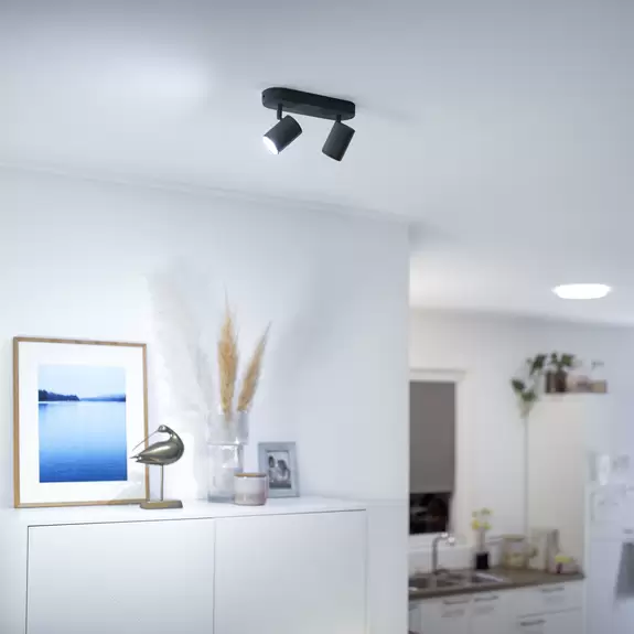 Lampenwelt WiZ Imageo LED-Spot 2-flg. RGB, schwarz Großer Ausverkauf