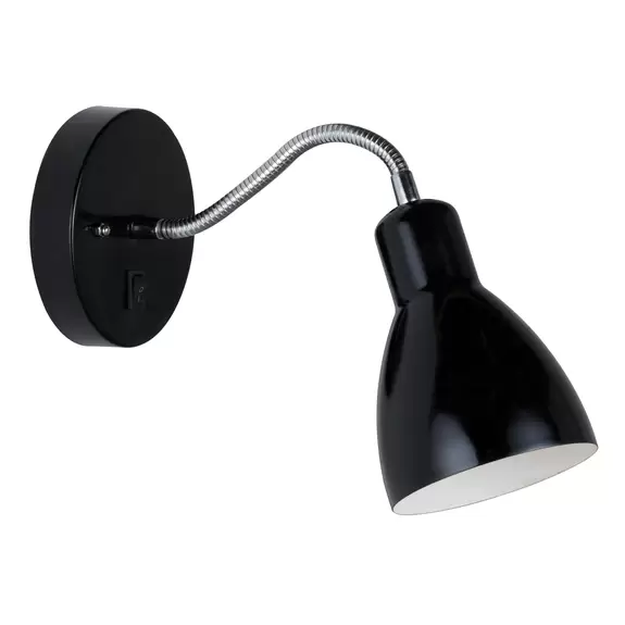 Lampenwelt Flexible Wandleuchte CYCLONE, schwarz Online Outlet