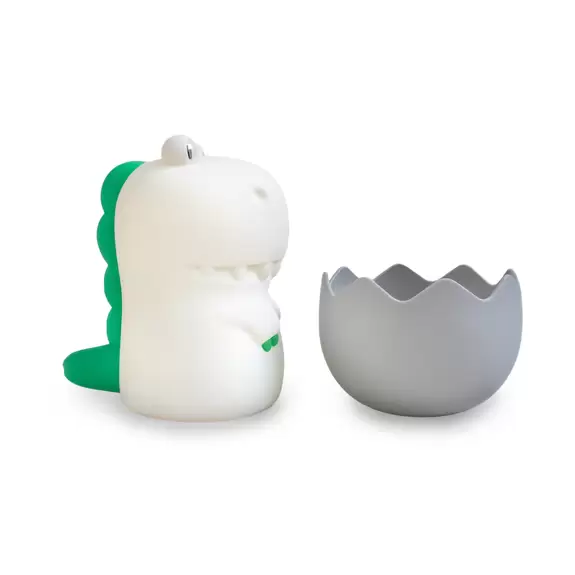 Lampenwelt LED-Akku-Nachttischleuchte Diggy Dino, USB, RGBW Kauf eins, bekomm eins gratis