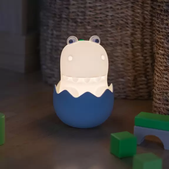 Lampenwelt LED-Akku-Nachttischleuchte Diggy Dino, USB, RGBW Kauf eins, bekomm eins gratis