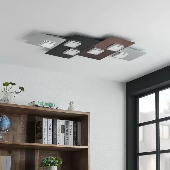 Lampenwelt Lindby Deckenleuchte Upari, 6-flammig, 100 cm lang, Stahl Riesige Ersparnisse