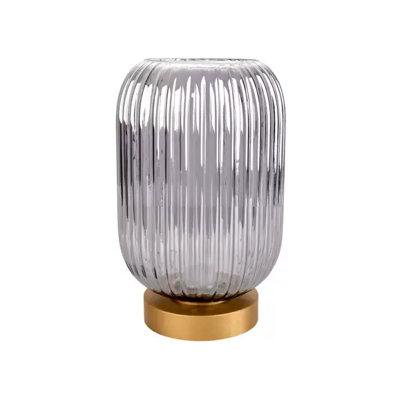 Lampenwelt LED-Deko-Tischlampe 5305558 Akku Schirm rauchgrau Begrenzte Freigabe