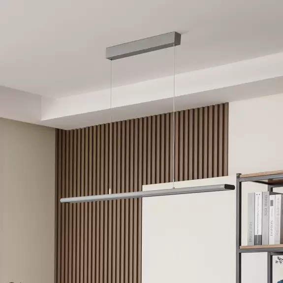 Lampenwelt Prios Zyair LED-Büro-Hängeleuchte silber DALI JETZT KAUFEN