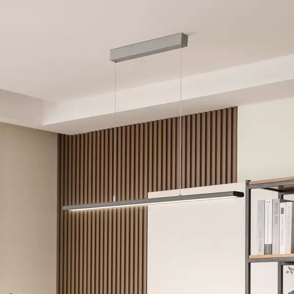 Lampenwelt Prios Zyair LED-Büro-Hängeleuchte silber DALI JETZT KAUFEN