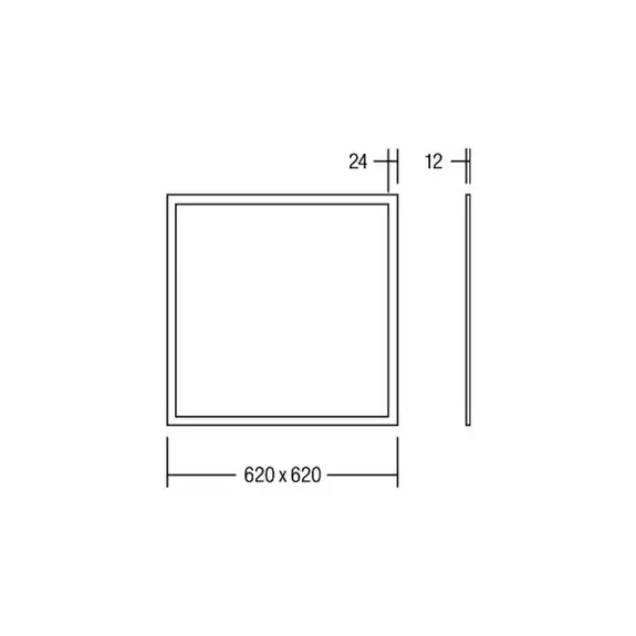Lampenwelt BRUMBERG Ailis LED-Panel 62x62cm opal 3000K 2025