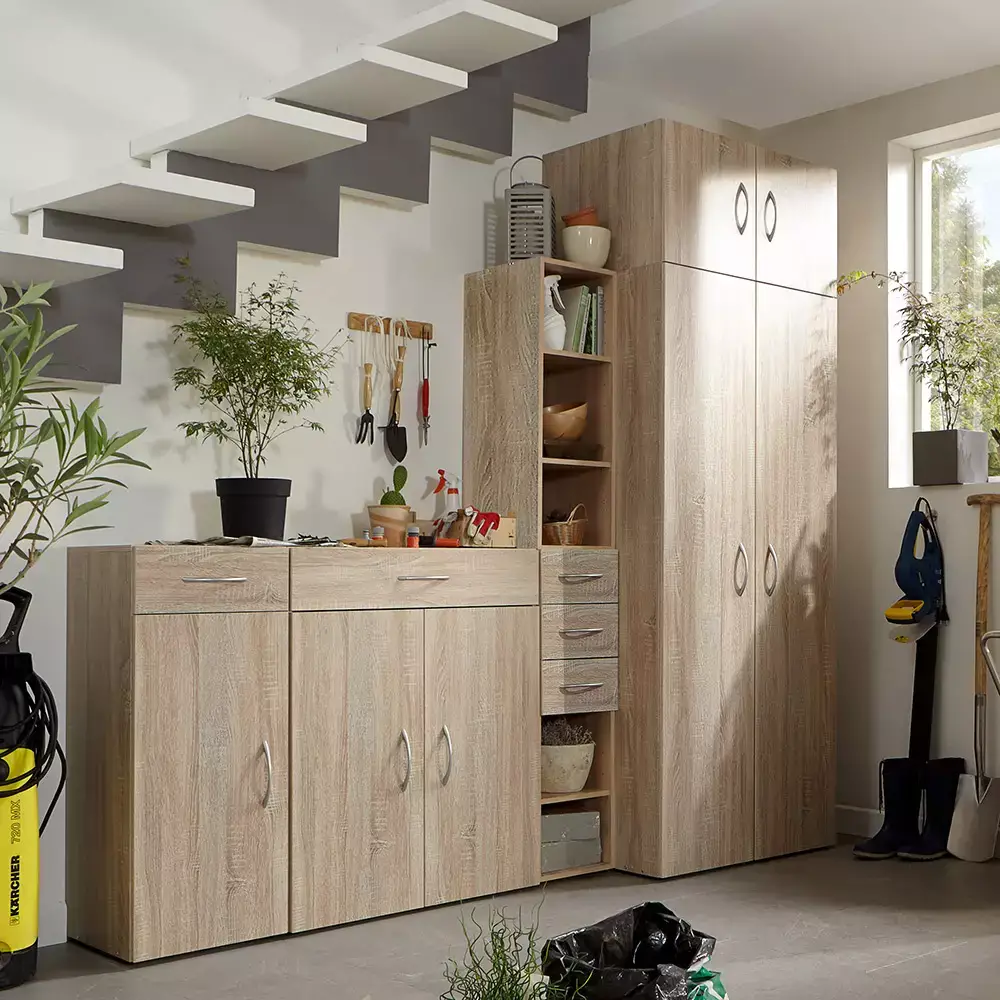 Lomadox Aufsatzschrank Eiche MIAMI-43, B/H/T ca. 80/40/54 cm Speichern exportieren