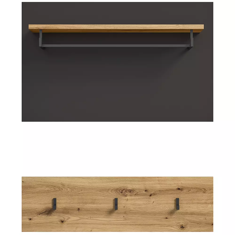 Lomadox Garderobenmöbel Serie CORTONA-158 in Eiche - selbst zusammenstellen Black Friday Preise