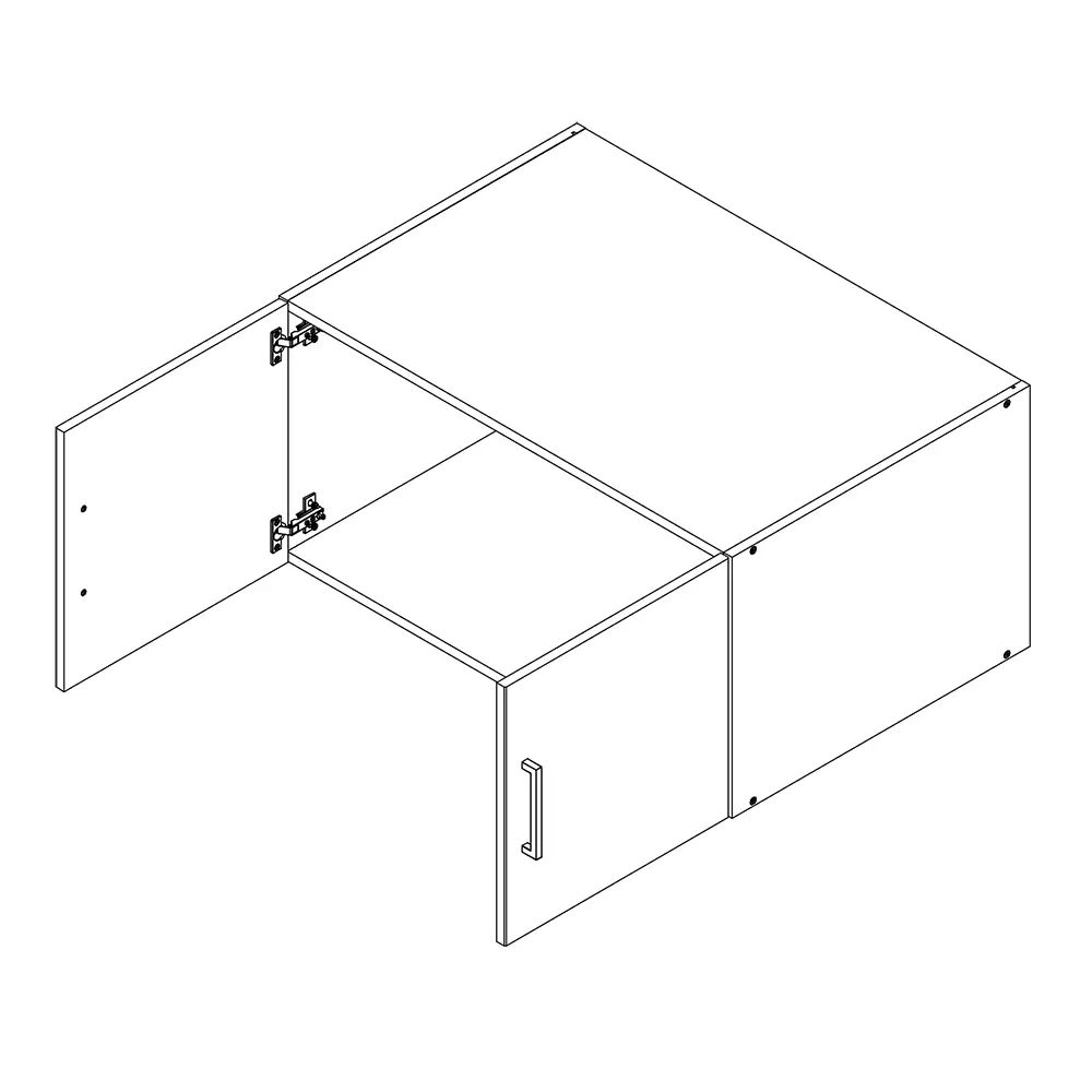 Lomadox Aufsatzschrank weiß MIAMI-43, B/H/T ca. 80/40/54 cm Outlet