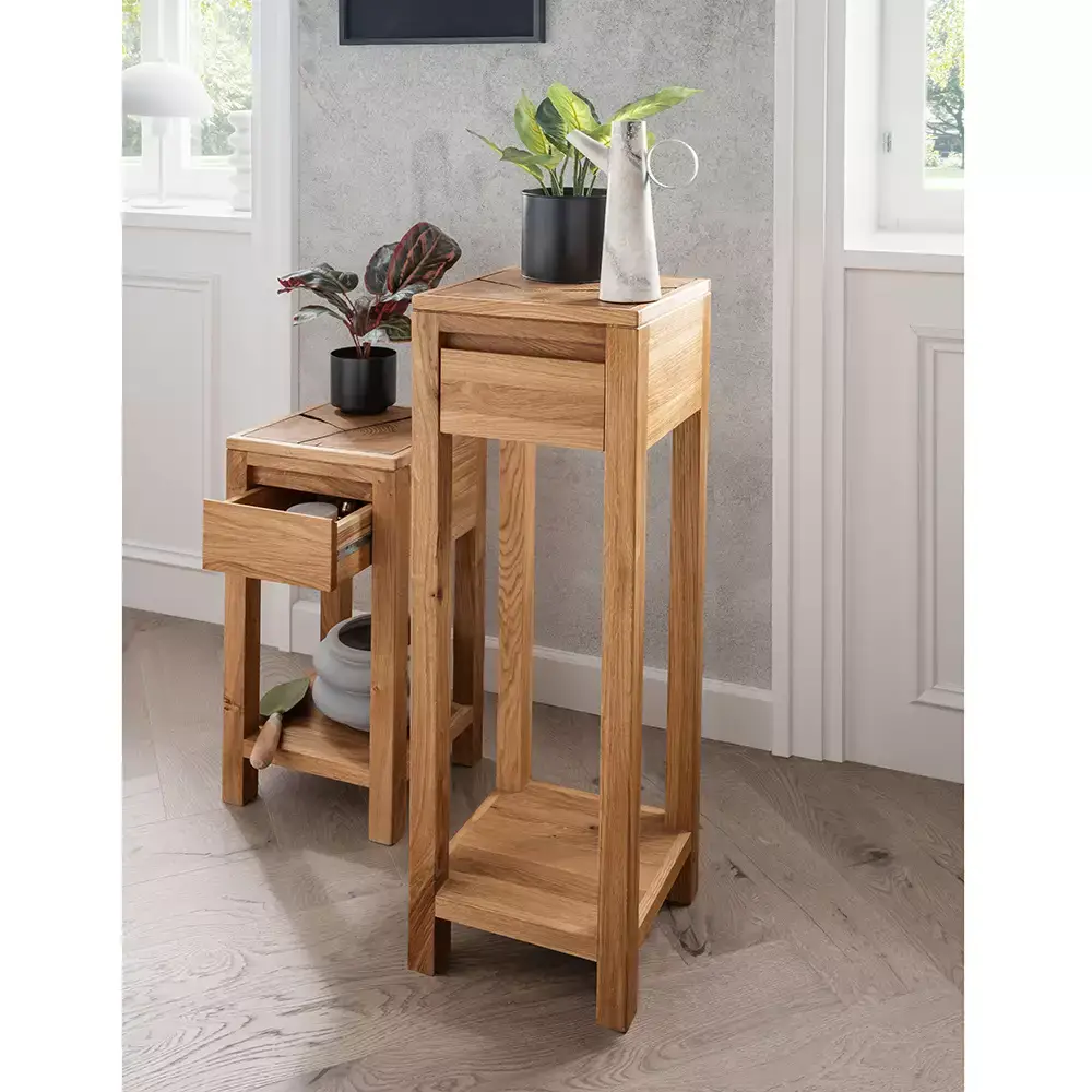 Lomadox Beistelltisch Set 2-teilig modern in Eiche massiv geölt KIMBERLEY-69