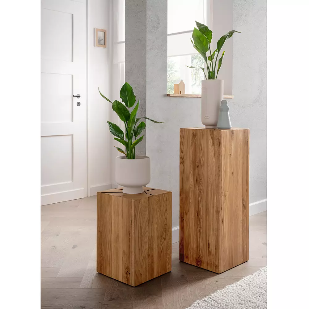 Lomadox Beistelltisch Set 2-teilig modern in Eiche massiv geölt KIMBERLEY-69