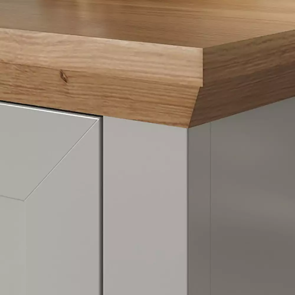 Lomadox Flur Garderobenschrank in lichtgrau mit Artisan Eiche Nb. LICATA-19, B/H/T ca. 65/201/41 cm Fabrikverkauf