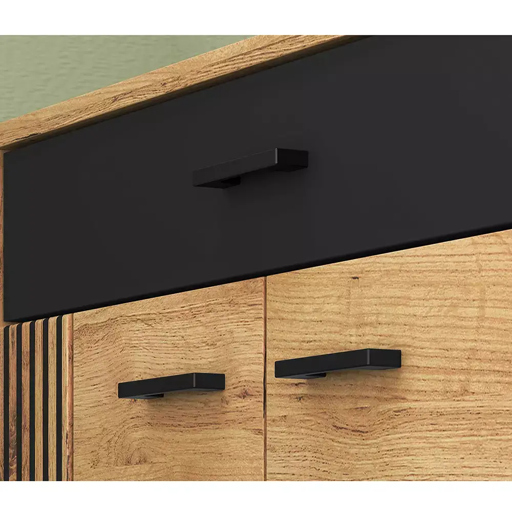 Lomadox Flur Kommode Sideboard in Cold Craft Eiche VINICA-131 Fabrikpreis
