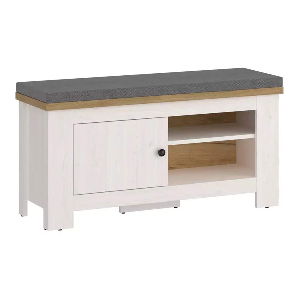 Lomadox Flur komplett Set Landhausstil Lärche weiß mit Eiche COSLADA-129 Rabatt