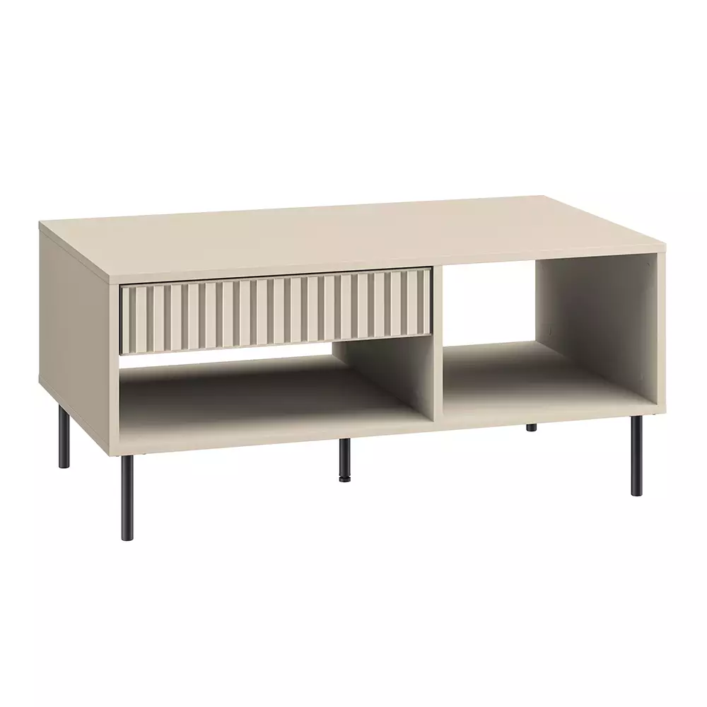 Lomadox Couchtisch SALOU-131 in kaschmir matt, Schublade mit Softclose, B/H/T ca. 100/48/60 cm Muttertagsangebot