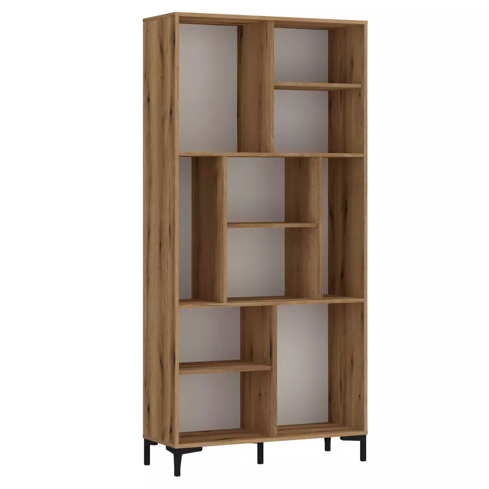 Lomadox Regal Eiche mit weiß RISBY-129