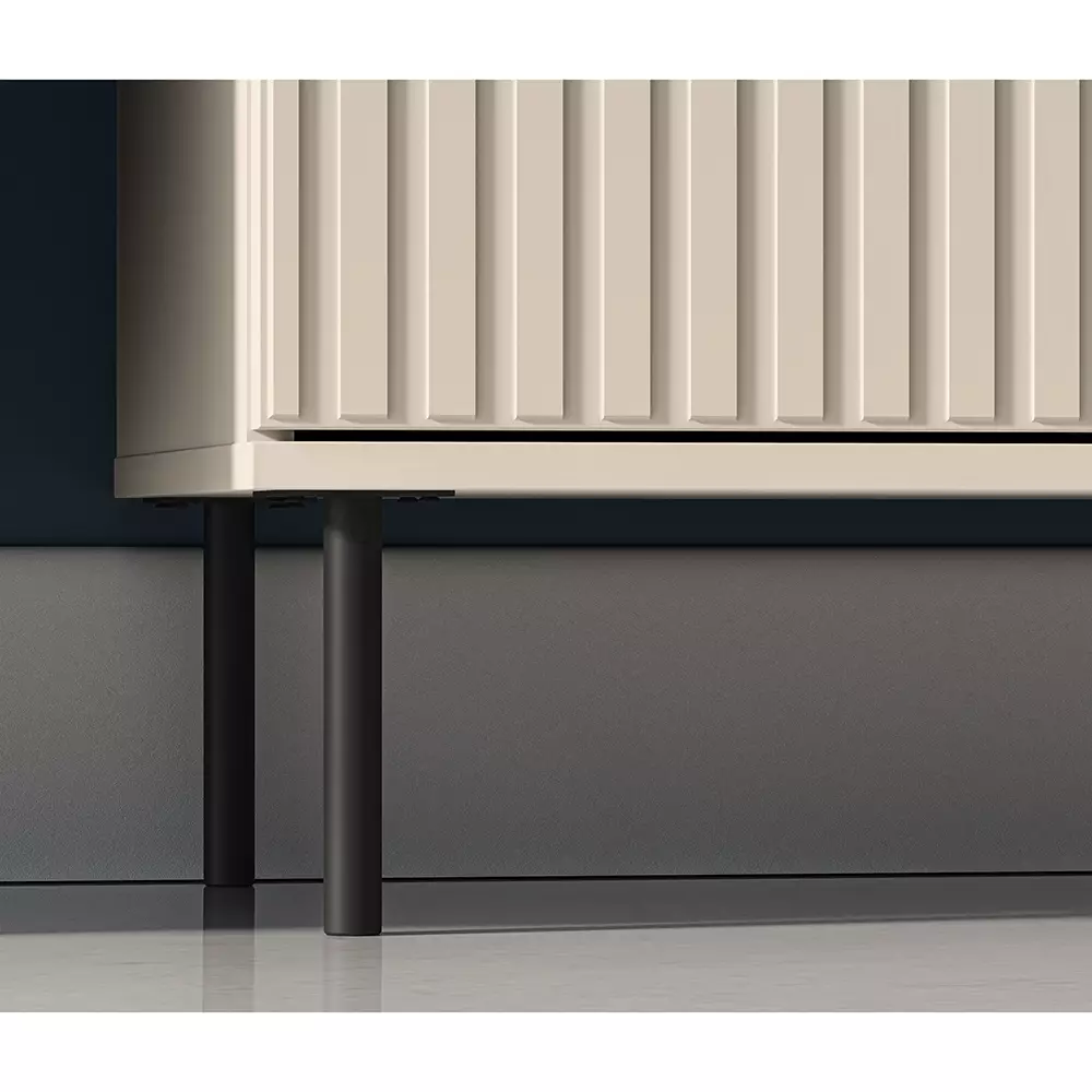 Lomadox Sideboard SALOU-131 in kaschmir matt in Rillenoptik mit goldfarbenen Griffen, B/H/T ca. 160/85/40 cm Neueste Mode