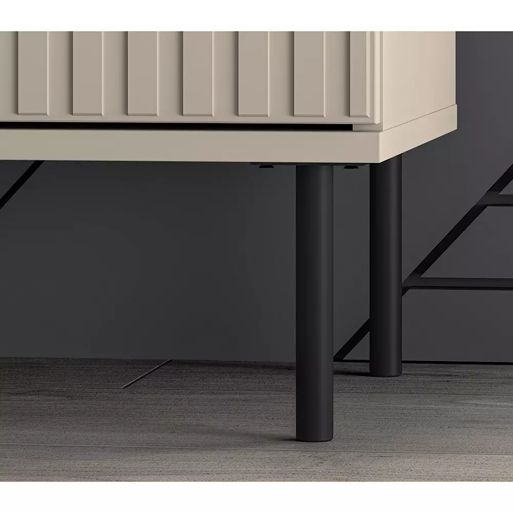 Lomadox Vitrinenschrank SALOU-131 in kaschmir matt, B/H/T ca. 92/151/40 cm Blitzangebot