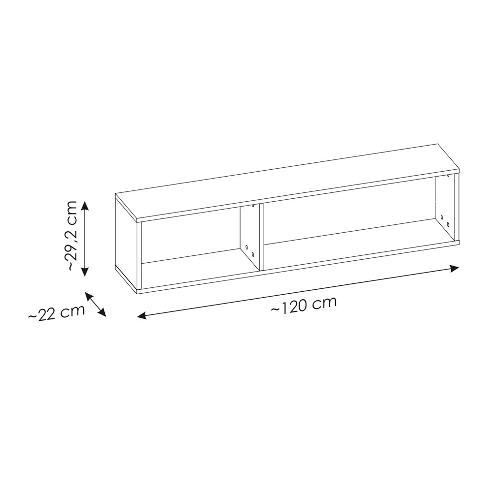 Lomadox Wandregal weiß mit Eiche RISBY-129 Bestseller