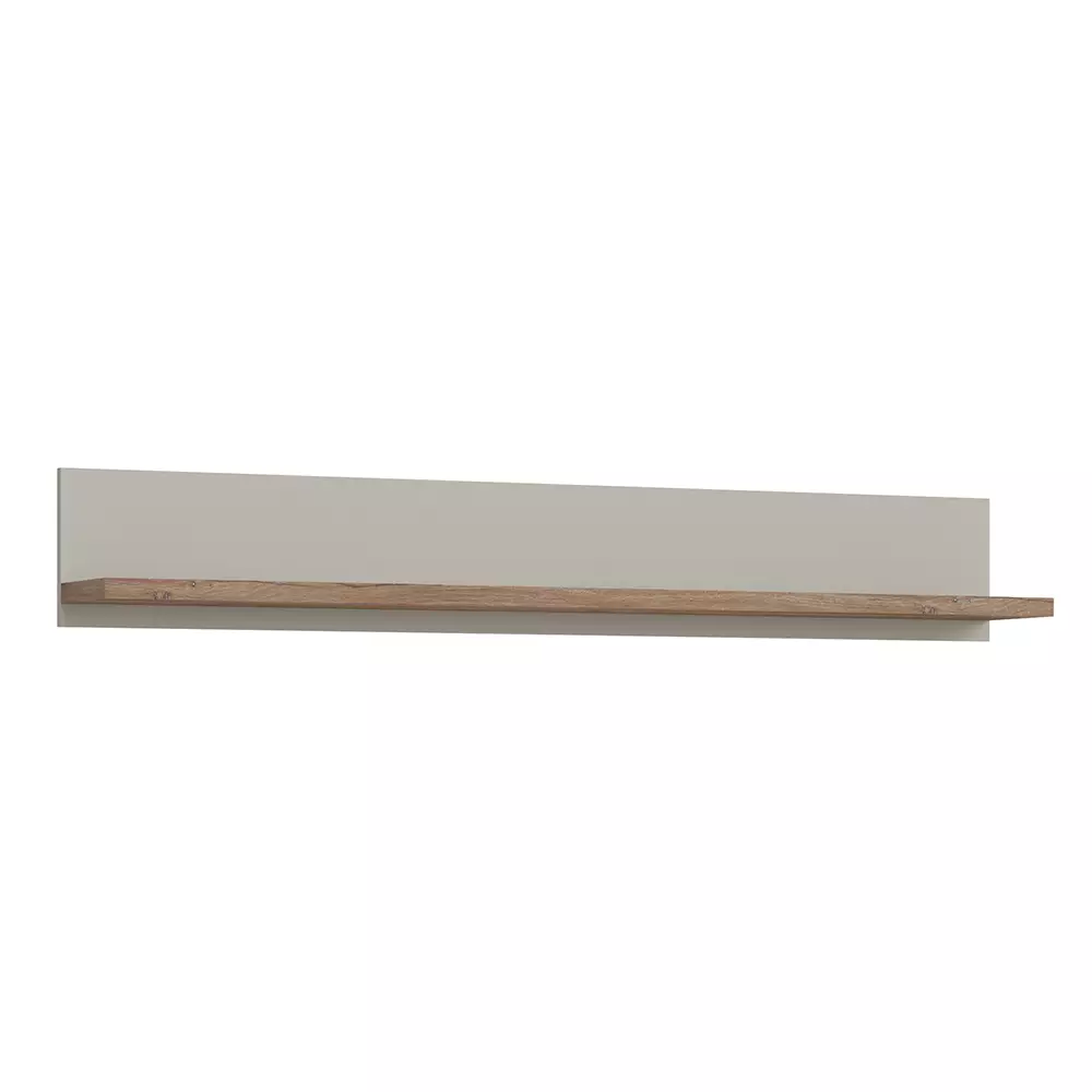 Lomadox Wohnzimmer Set Sideboard mit Wandboard in grau und Flagstaff Eiche Nb. RAMVIK-129 Wochenangebot