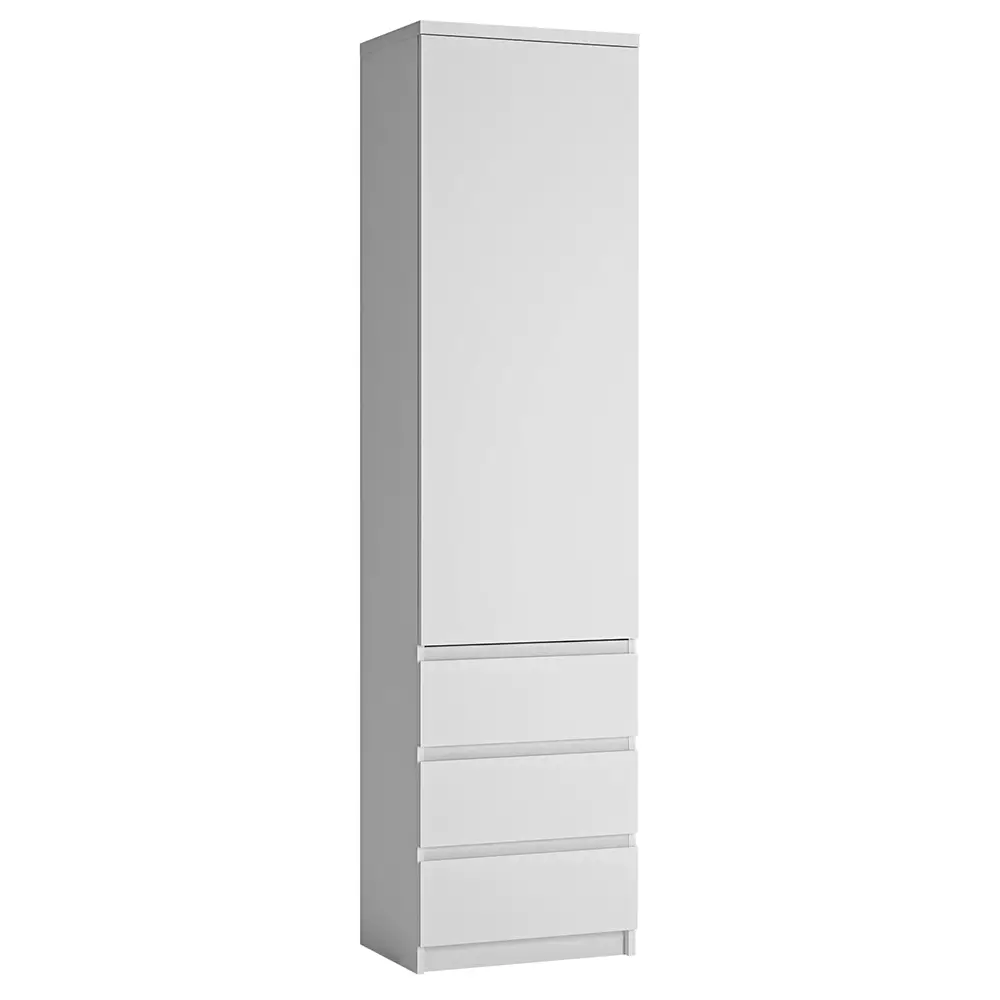 Lomadox Aktenschrank Regalschrank in weiß FORTALEZA-129, B/H/T ca. 50,1/200/40 cm