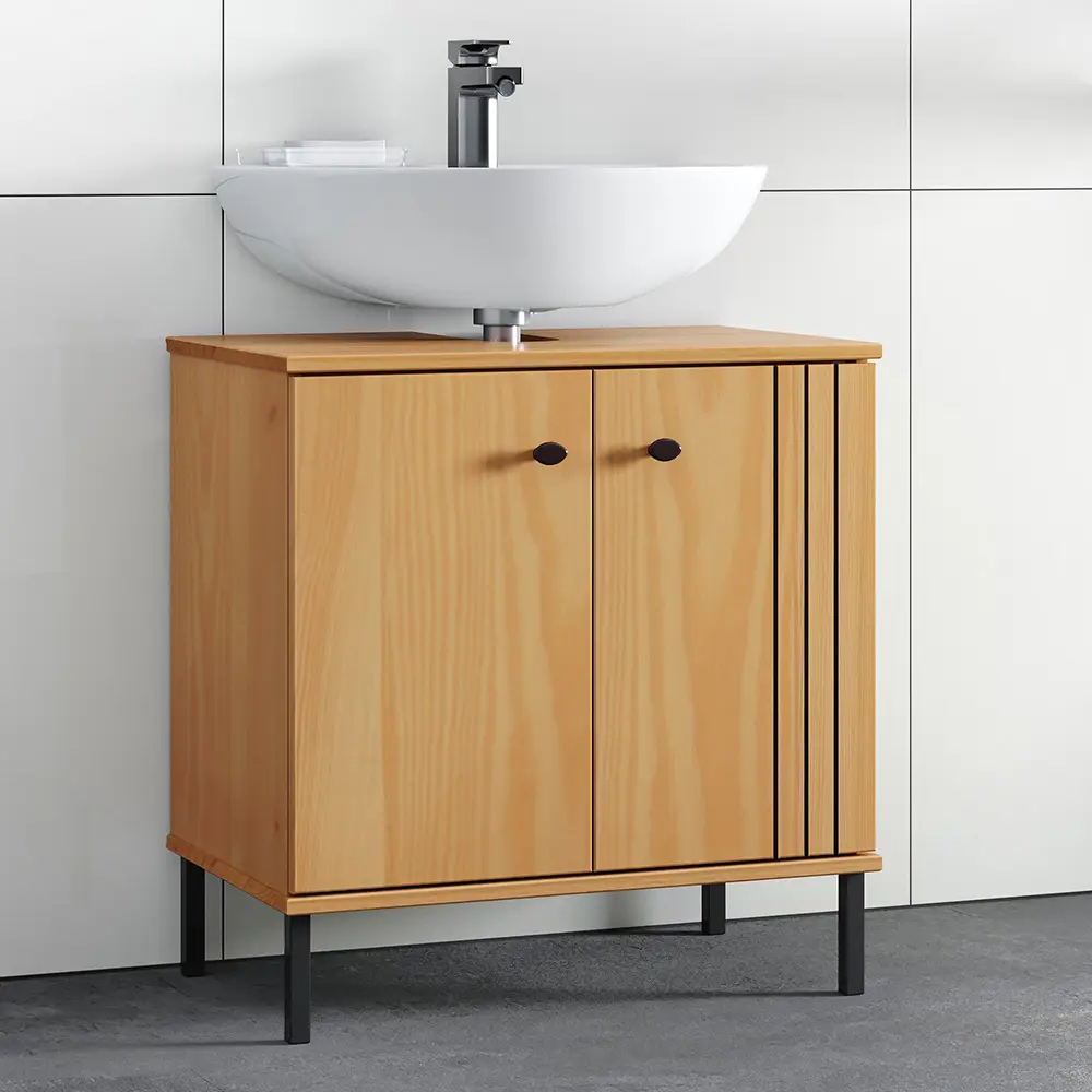 Lomadox Badmöbel WILLOW-69 in Kiefer massiv eichefarbig - selbst zusammenstellen Discount Store für neue Produkte