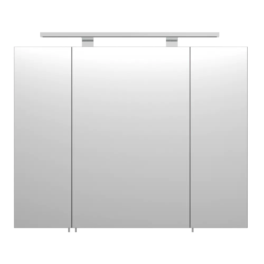 Lomadox Spiegelschrank 80cm Walnuss Nb. RIMAO-100 mit LED-Beleuchtung, B x H x T: ca. 80 x 68 x 20 cm Fabrikladen