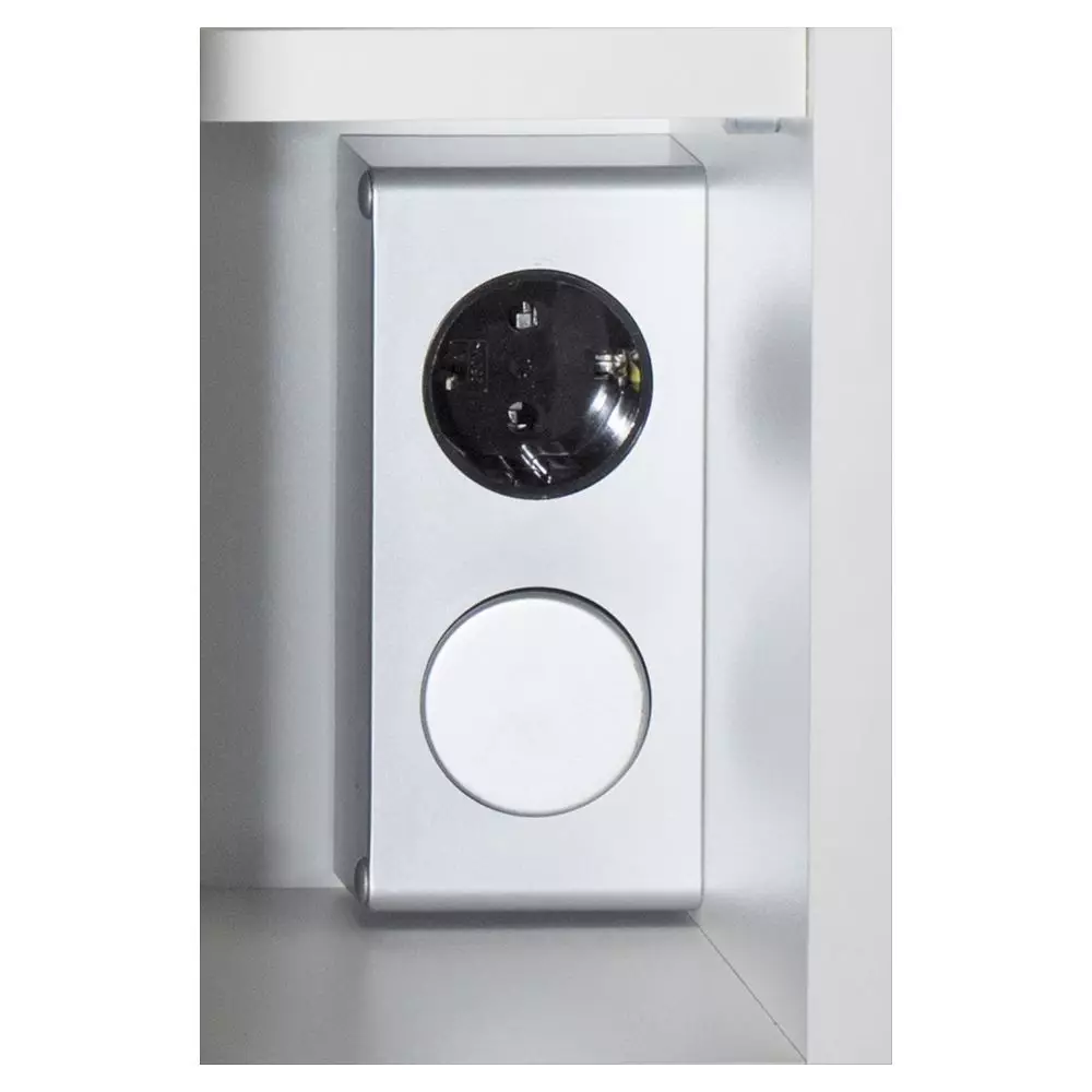 Lomadox Spiegelschrank 80cm Walnuss Nb. RIMAO-100 mit LED-Beleuchtung, B x H x T: ca. 80 x 68 x 20 cm Fabrikladen