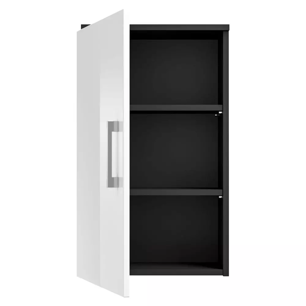 Lomadox Hängeschrank RIMAO-100 Hochglanz weiß, anthrazit, B x H x T ca.: 40 x 68 x 20 cm Im Verkauf
