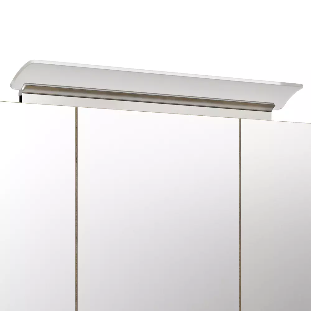 Lomadox Badmöbel Spiegelschrank 100cm in Eiche hell ABUJA-02 inkl. LED-Acryllampe, B/H/T: 100/62/17cm zollfrei