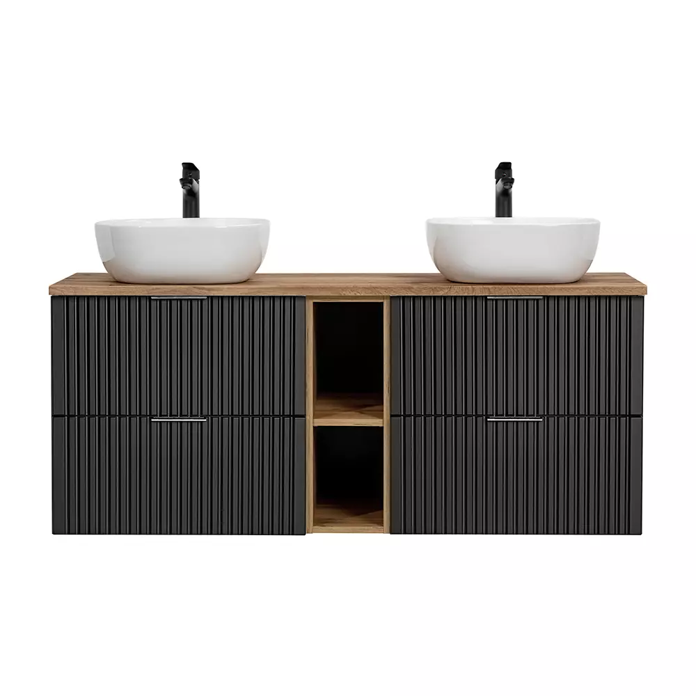 Lomadox Regal Badezimmer Unterschrank XANTEN-56 in Eiche Nb., B/H/T: ca. 20/57/46 cm Rabatte dieses Monats