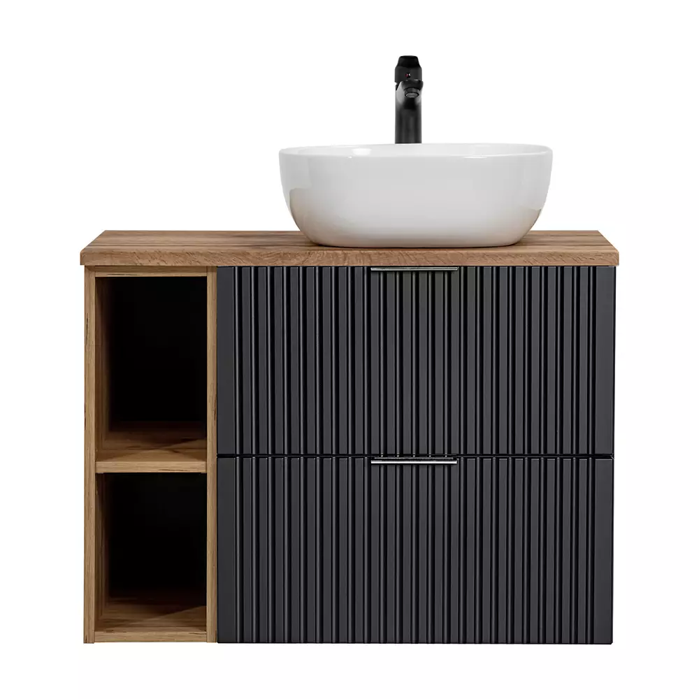 Lomadox Regal Badezimmer Unterschrank XANTEN-56 in Eiche Nb., B/H/T: ca. 20/57/46 cm Rabatte dieses Monats